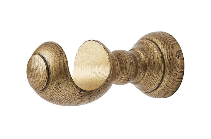 Hallis Ashbridge 45mm Baroque Gold Wooden Curtain Pole Bracket