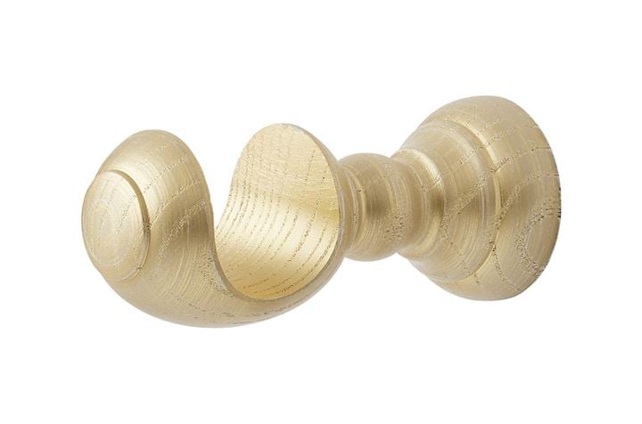 Hallis Ashbridge 45mm Gold over White Wooden Curtain Pole Bracket