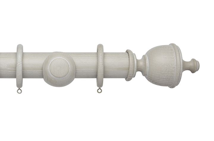 Hallis Ashbridge 45mm Heritage Grey Chatsworth Wooden Curtain Pole