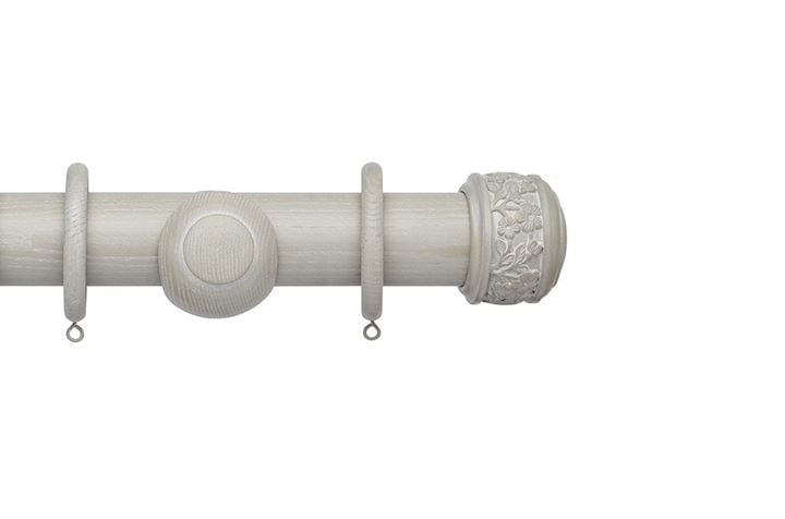 Hallis Ashbridge 45mm Heritage Grey Claremont Wooden Curtain Pole