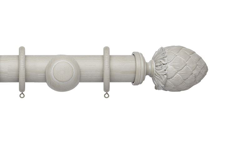 Hallis Ashbridge 45mm Heritage Grey Kew Wooden Curtain Pole