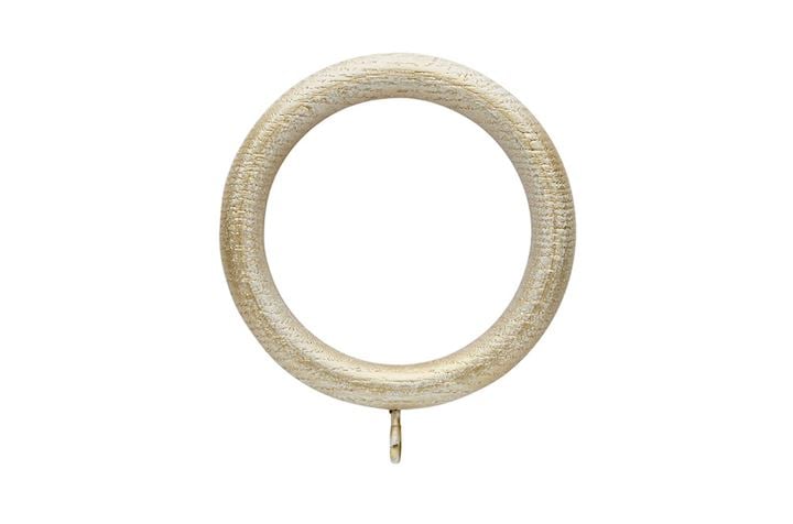 Hallis Ashbridge 45mm Gold over White Wooden Rings