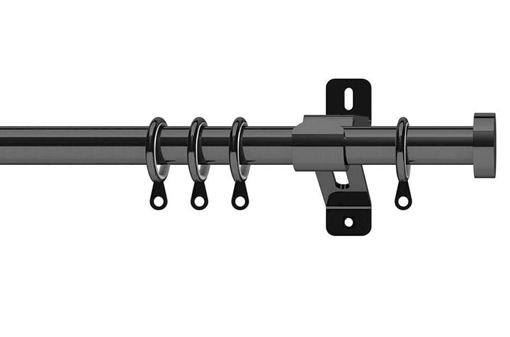 Swish 35mm Elements Stud Graphite Metal Curtain Pole