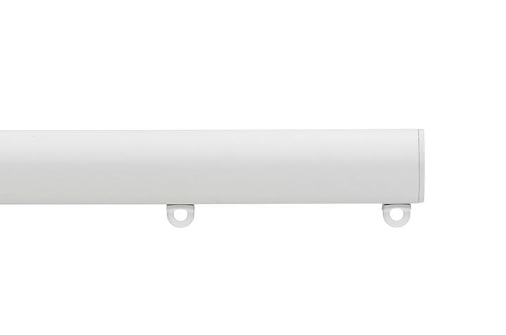 Silent Gliss 30mm Metropole Flush End Cap Matt White Curtain Pole