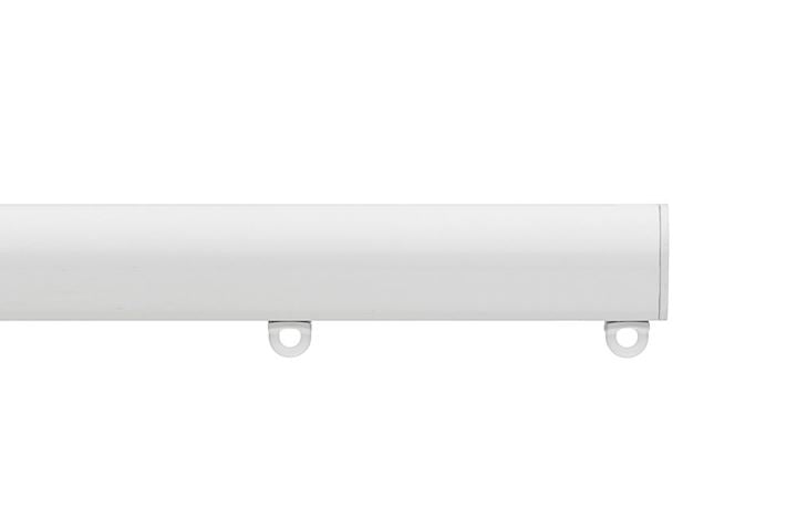 Silent Gliss 30mm Metropole Flush End Cap White Curtain Pole