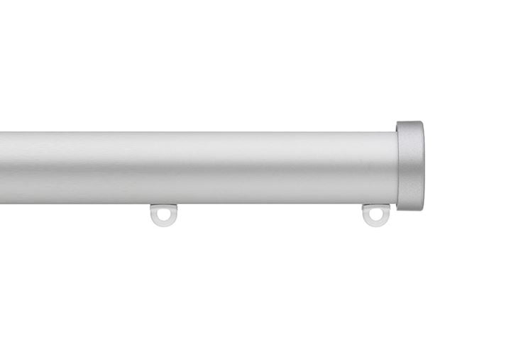 Silent Gliss 30mm Metropole Stud End Cap Silver Curtain Pole