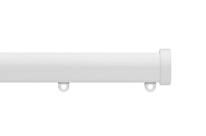 Silent Gliss 30mm Metropole Stud End Cap White Curtain Pole