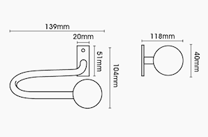 Artisan Cannon Black Wrought Iron Curtain Holdback - Thumbnail 2