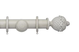 Hallis Ashbridge 45mm Heritage Grey Botanical Wooden Curtain Pole