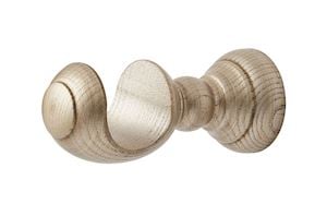 Hallis Ashbridge 45mm Champagne Gold Claremont Wooden Curtain Pole - Thumbnail 2