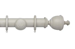 Hallis Ashbridge 45mm Heritage Grey Chatsworth Wooden Curtain Pole - Thumbnail 1