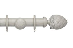 Hallis Ashbridge 45mm Heritage Grey Kew Wooden Curtain Pole - Thumbnail 1