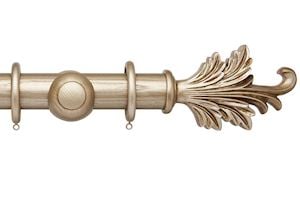 Hallis Ashbridge 45mm Champagne Gold Tatton Wooden Curtain Pole