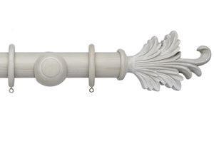 Hallis Ashbridge 45mm Heritage Grey Tatton Wooden Curtain Pole - Thumbnail 1