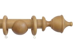 Laura Ashley Haywood 35mm Wooden Pole Honey - Thumbnail 1