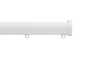 Silent Gliss 30mm Metropole Stud End Cap White Curtain Pole - Thumbnail 1