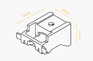 Silent Gliss 3630 Universal Bracket White - Thumbnail 2