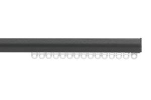 Silent Gliss 6840 Uncorded Aluminium Black Curtain Track - Thumbnail 2