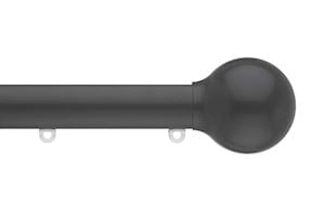 Silent Gliss 30mm Metropole Ball Black Curtain Pole