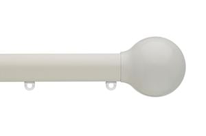 Silent Gliss 30mm Metropole Ball Ecru Curtain Pole - Thumbnail 1